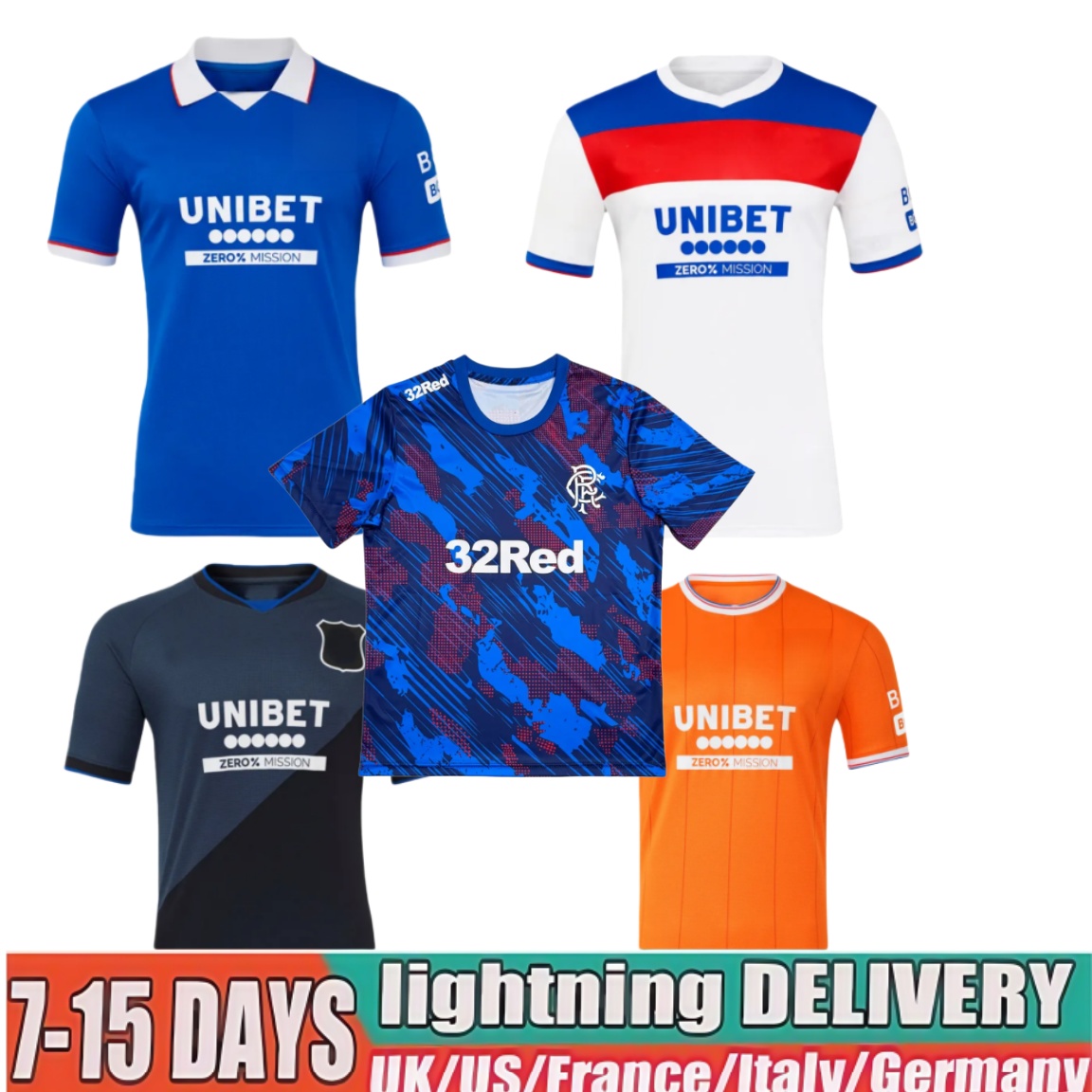 rangerss fc 25 26 Soccer Jersey 2025 Home blue Football Shirt men Kids Kit jerseys goalkeeper