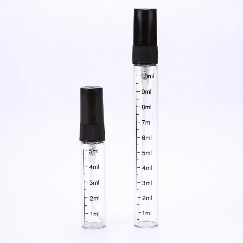 50pcs 100pcs 2ml 3ml 5ml 10ml Refillable Perfume spray Bottle With Scale Empty Mini Graduated Spray Bottle Perfume Bottles 260318