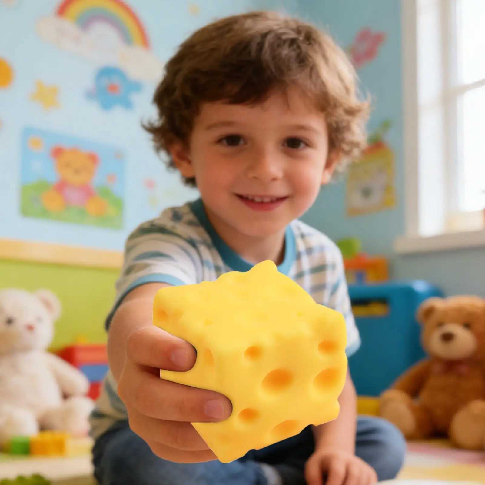 Soft Butter Cheese Fidget Toy Squishy Cheese Cube Squeeze Toys Slow Rebound Push Stress Relief Sensory Toy for Adults Gifts H260324
