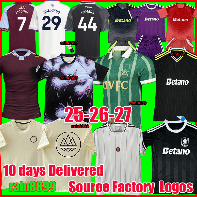 Aston Villashirt 25 26 ROGERS BAILEY MALEN Soccer Jersey 150th Home Away Third 2025 2026 McGINN ONANA WATKINS KONSA MARTINEZ BUENDIA Men Kid Kit Football Shirt top Set