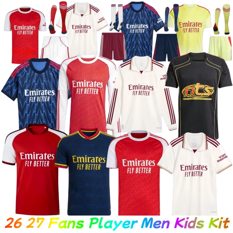 26 27 EZE G.JESUS HAVERTZ LEWIS-SKELLY Soccer jerseys 2026 MADUEKE NWANERI TROSSARD RICE GYOKERES Shirt ODEGAARD SAKA MARTINELLI CALAFIORI Football Arsen kids