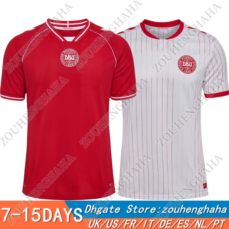 26 27 Denmark Soccer Jerseys 2026 2027 Home Away Men kids Players Fans Football Jersey Shirts kit Kit Hjulmand HOjlund Andersen Hojbjerg Dorgu Eriksen S-4XL