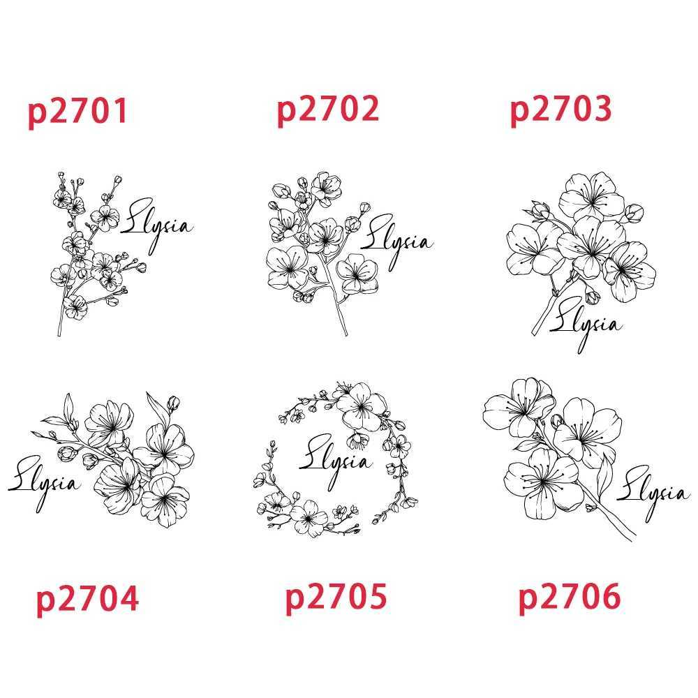 1 pc 6 style nice flower Personalized Text Mirror With Name Folding Mirror Birthday Gift Wedding Party Gifts H260324