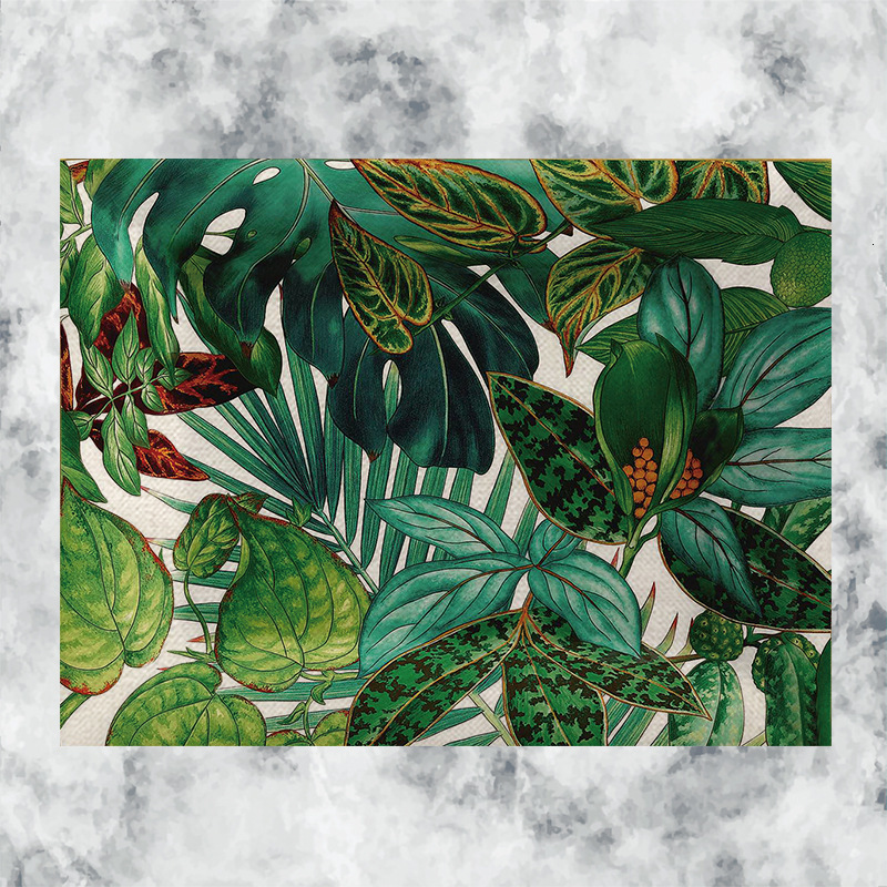 Placemat Equatorial Jungle Horse Cotton Linen Chinese Style Tray Mat Coaster For Vase Ashtray Photography Props