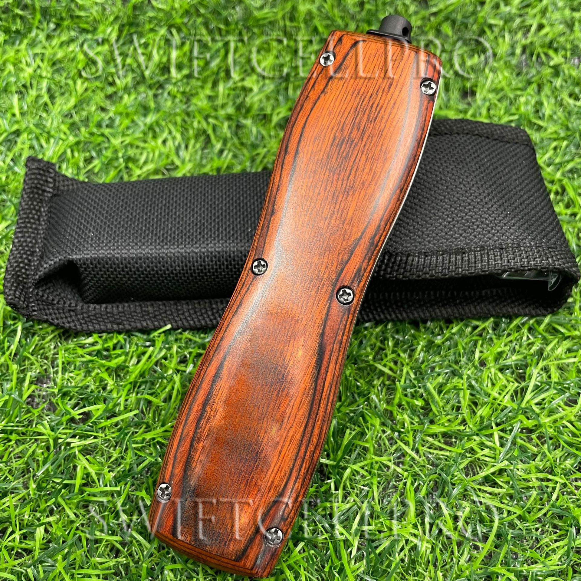 BM3300 INFIDEL OTF Knife Tech 440 Blade Utility Outdoor Camping Hiking Knives Survival Portable Pocket EDC Tools Wood Handle