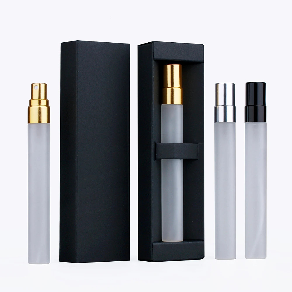 Wholesale10ml Frost Perfume Bottle With boutique packaging box Cosmetic Atomizer Spray Bottles Sample 260318