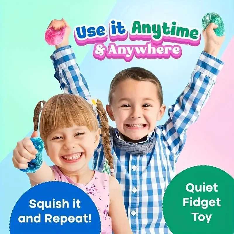 Squishy Stress Balls Multicolor Texture Ice Ball Squeeze Toy for Kids Adult Quiet Sensory Fidget Toy Halloween Christmas Gift H260324