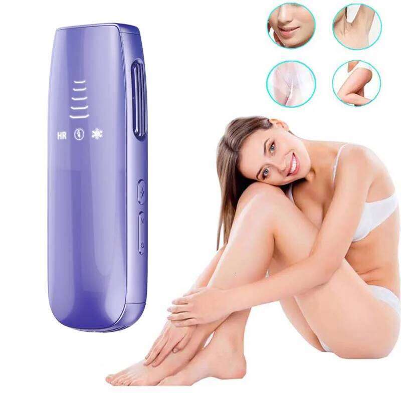 New Portable Quartz Laser Hair Removal Machine for Home Use English Operated Ice Cooling Epilator Body Skin Rejuvenation 26L0324