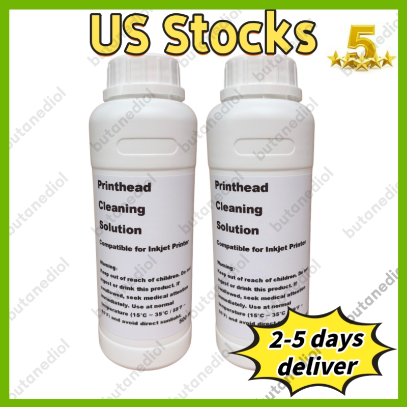 Printhead Cleaning Solution 500ml*2 bottles High-Quality US Domestic Shipping In Stock Fast shipping