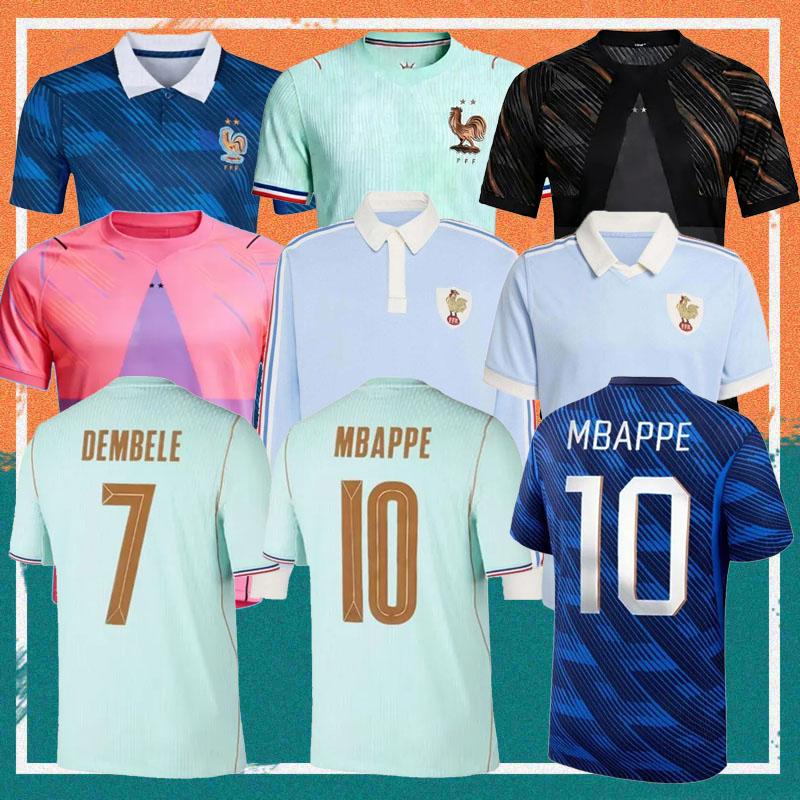 2026 france MBAPPE EKITIKE soccer jersey 2026 French Home OLISE DEMBELE CHERKI KANTE Barcola football shirt CAMAVINGA TCHOUAMENI enfants kids kit uniform