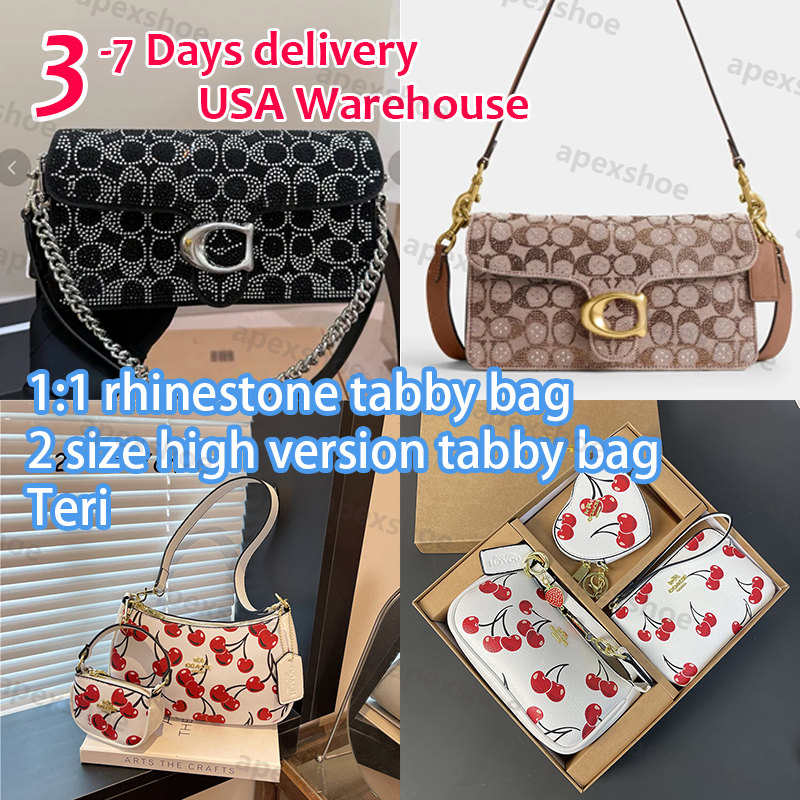 10A Teri High Quality Designer Handbags tabby Shoulder Bags Women's bag Crossbody Bags Leather Hardware black pink bags Half Moon bag Wallet Interior Slot Pocket