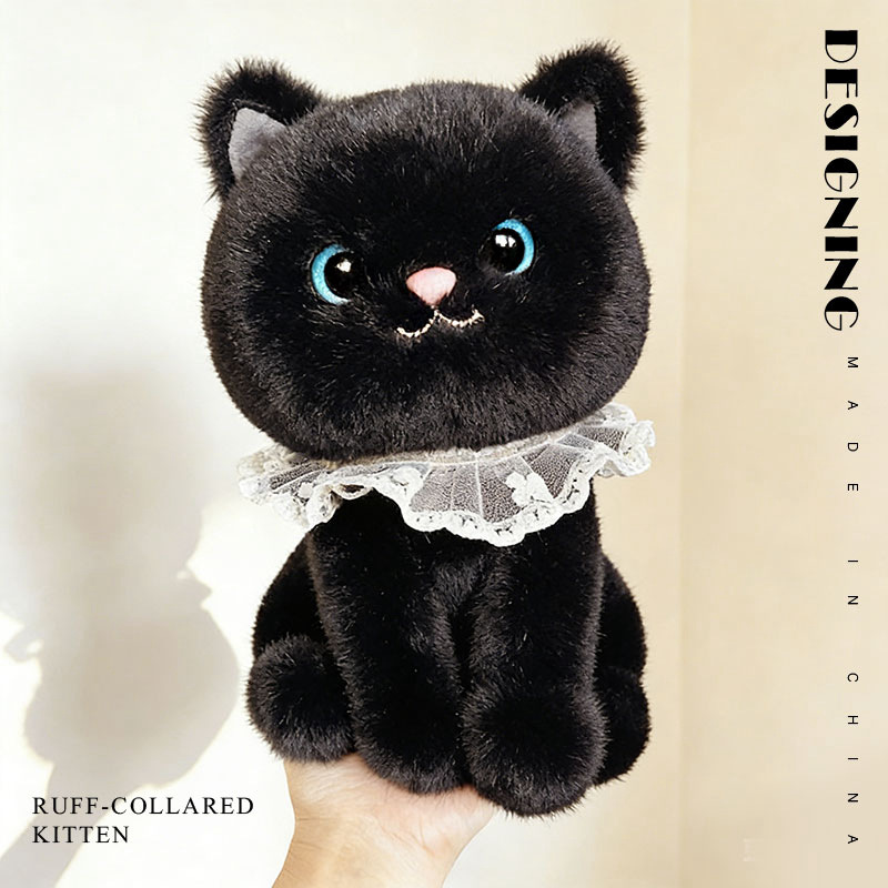 Bella cat lace cute cat plush toy kitten doll soothing doll throw pillow birthday gift