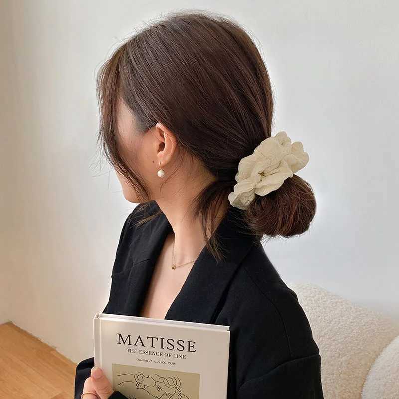 1/6 Pcs Womens Hair Scrunchies Solid Color Simple Fashionable Versatile Elegant Loose Hair Ties Elasticity Hair Accessories Girl H260324