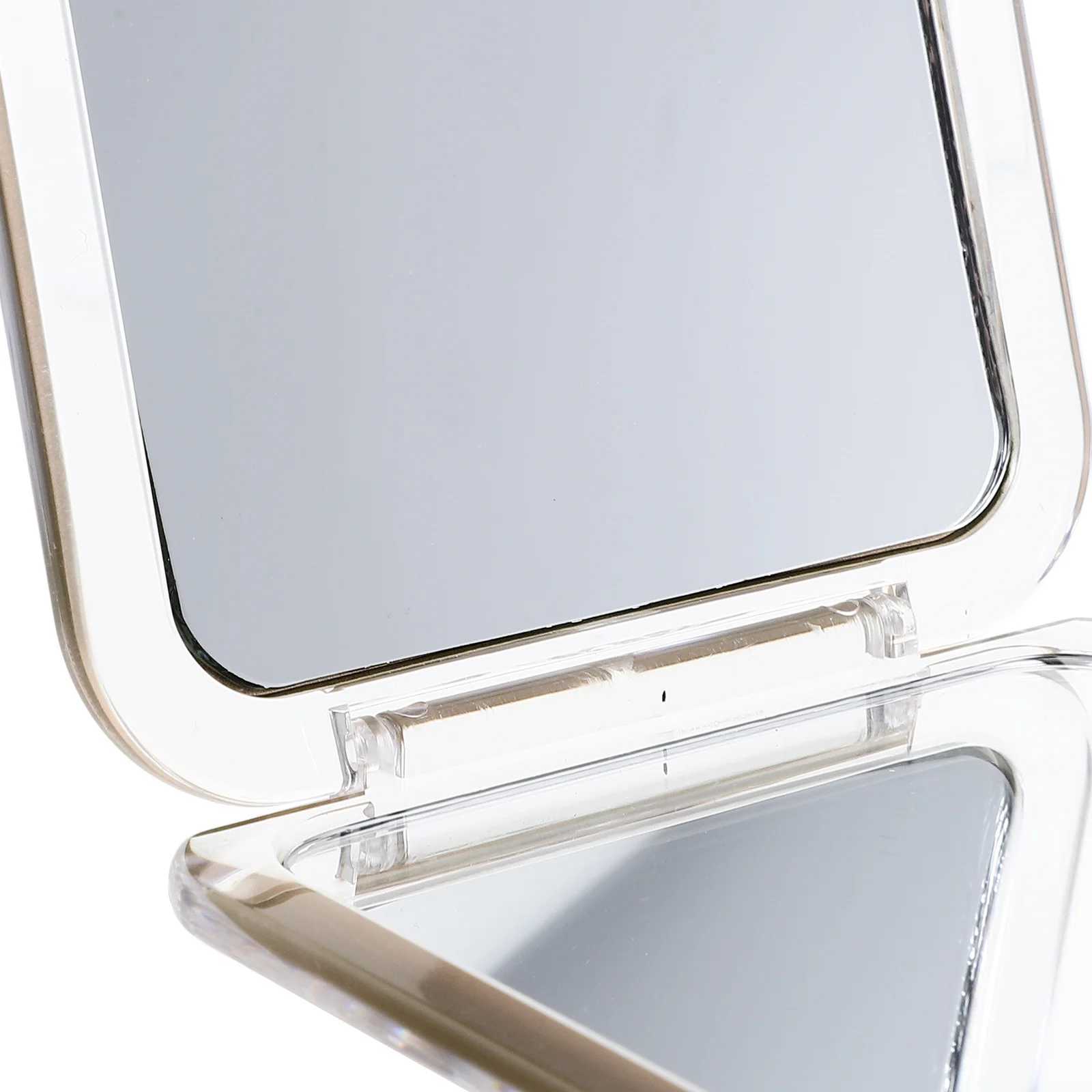 Resin Glass 10X Magnification Pocket Compact Mirror Travel Purse Makeup Mini Mirror Makeup Compact H260324