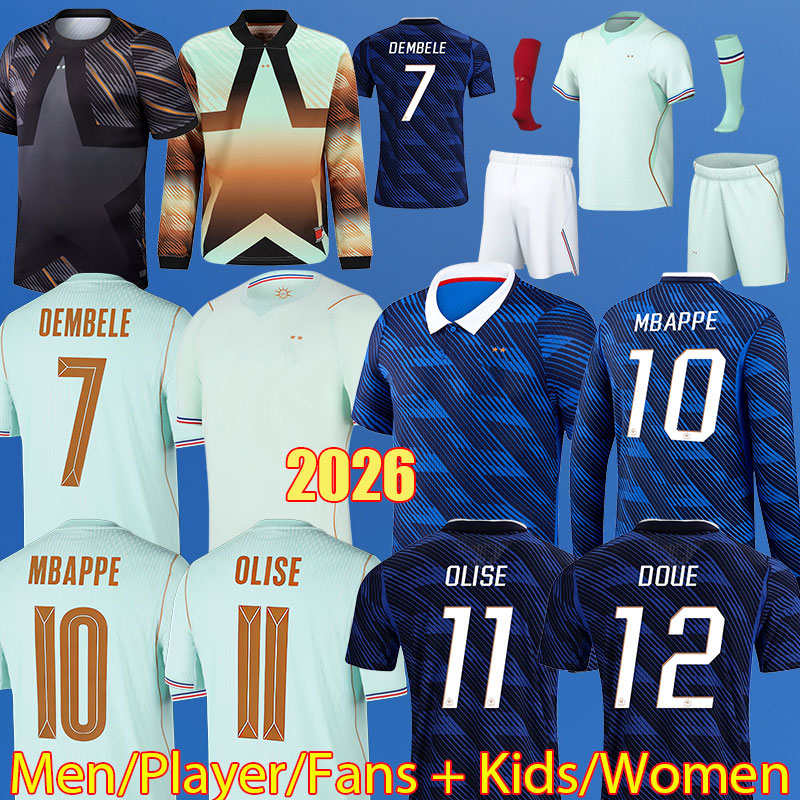 3XL 4XL 2026 France club soccer jersey BENZEMA MBAPPE French jersey 25 26 World cup Maillot de foot kids kit Men football shirts tops EKITIKE DEMBELE Jersey 993