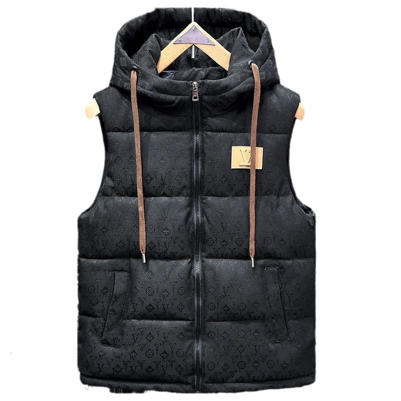 Luxury Brand Designer Clothes Hot-Selling 2024 Autumn Winter Trendy Couple Cotton Vest Wholesale Thickened Hooded Men's Vest Sleeveless Jacket - view 6