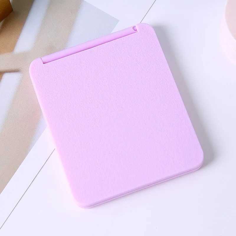 Minimalist Square Compact Mirror Portable Folding Double-sided Makeup Purple Mirror For Women Cosmetic Travel Pocket Mirror H260324