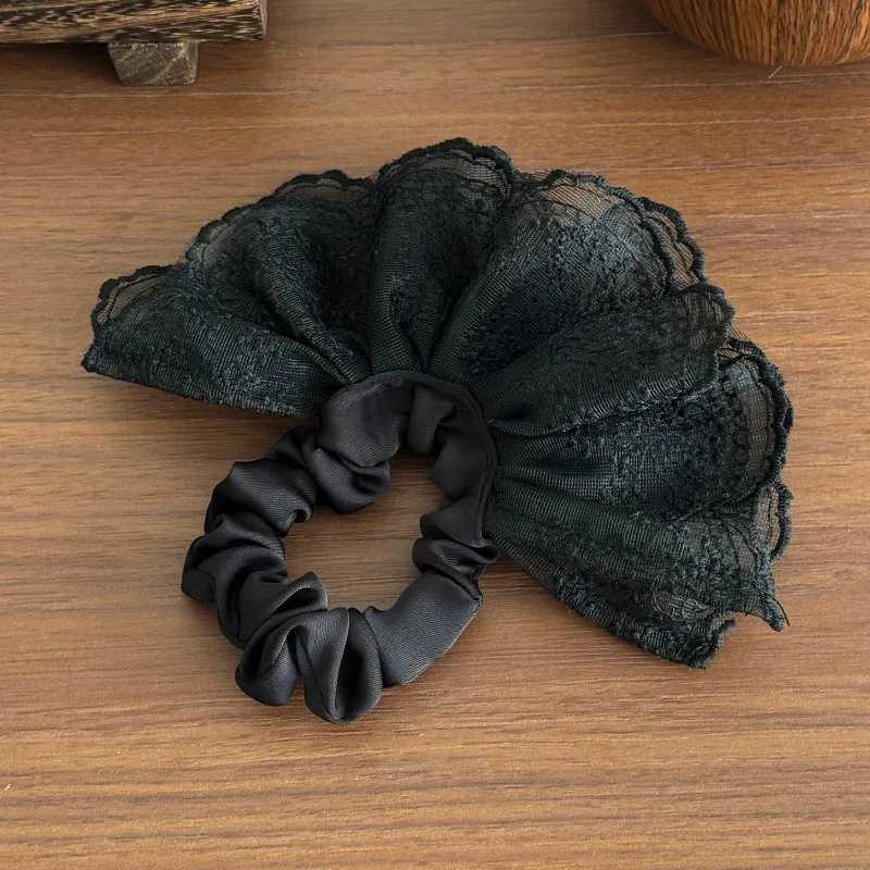 2Pcs Lace Fan-shaped Bow Headband Fashionable Tie Hair Accessory Retro Elegant Daily Versatile Hair Accessory Girl Headband H260324