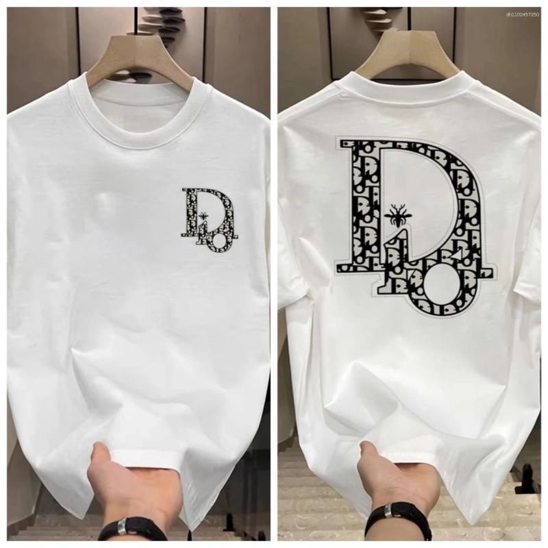 Men's T Shirts Heavy Trendy Brand Letter T-shirt American Ruffian Handsome Print And Women's Summer Trend Loose Short-sleeved Crew Neck