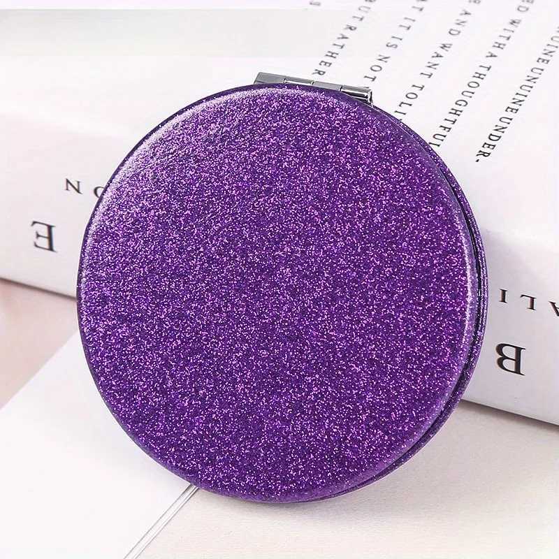 Double-sided Compact Folding Makeup Mirror for Travel - Portable Handheld Beauty Mirror with FlashWomens Gift Pocket-Sized H260324