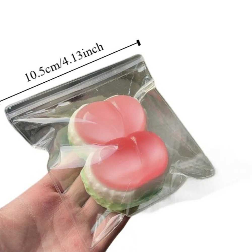 Funny Stars Simulation Watermelon Squeeze Cat Super Soft Super Elastic Fruit Elastic Non Stick Slow Rebound Fruit H260324