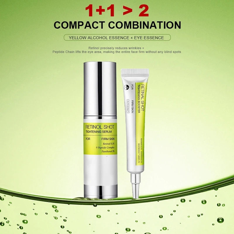 Korean Vita A Retinol Firming Serum Eye Cream Set Tightening Booster Deeply Moisturizing Pore Shrink Dark Circles Repair Serum 260318