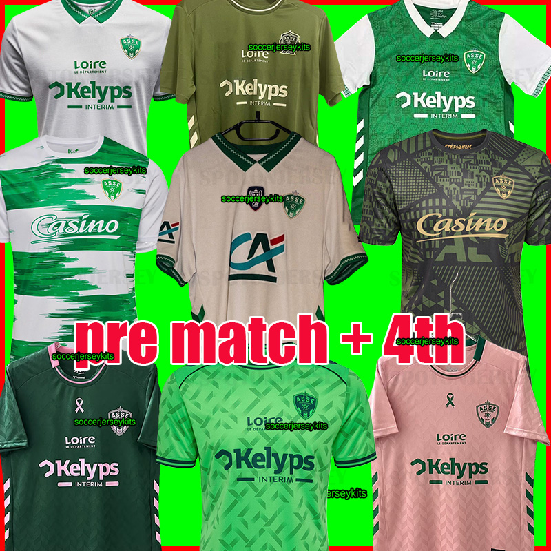 25 26 27 maillots AS Saints Etienne Soccer Jerseys 4th FOURTH GREEN STASSIN MOUEFFEK 2025 2026 maillot ASSE Etienne BATUBINSIKA Football shirts equipment CHALAMET