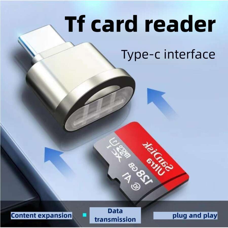 Type-C Card Reader TF Micro SD Memory Card Adapter OTG External Expansion for iPhone iPad Mac Android Computer - view 3