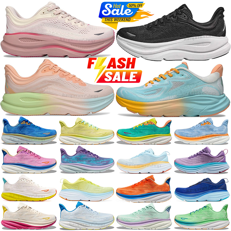 Clifton 10 Bondi 9 Running Shoes For Men Women Designer Shoes Clifton 9 Bondi 8 Kawana Harbor Triple Black White Elevon Womens Sneakers Sports Shoes Mens Trainers