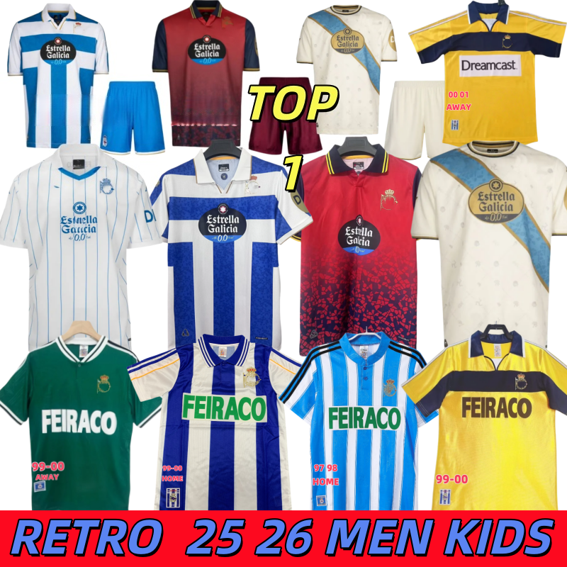RETRO 25 26 Deportivo de La Coruna Soccer Jerseys YEREMAY LUCAS BOULDINI SORIANO PETXA BARBERO DAVO GAUTO 2026 football shirt men kids kit