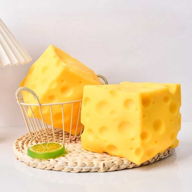 Ultra Large Block Cheese Squeeze Toys Creative Slow Rebound Block Cheese Big Size Stress Relief Toys Gifts for Adults or Kids H260324