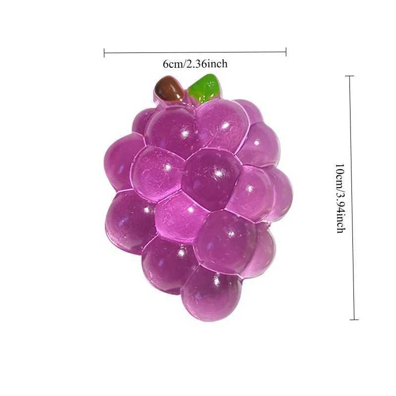 Squishy Fruit Grapes Fidget Toy Squeeze Stress Relief Hand Toy Anti-Anxiety Fruit Stretchy Slow Rising Toy Creative Sensory Toy H260324