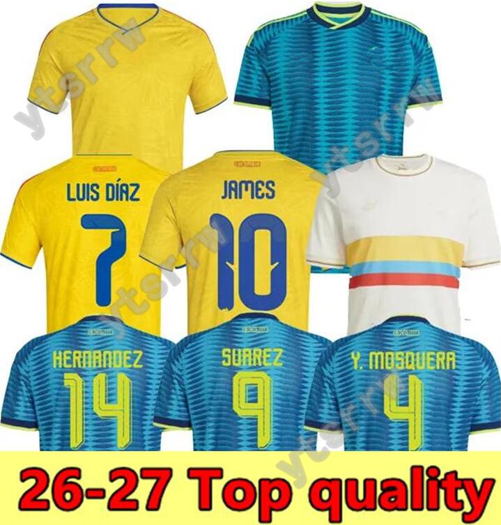2026 colombia Centenary soccer jersey 26 27 james L.DIAZ J.LERMA Copa America Home away men kids kit Football uniform fans version TOPS
