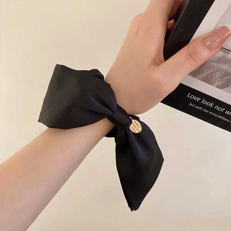 1pc Fashion Advanced Sense Solid Color Bow Hair Band For Women Girls Sweet Versatile Ribbon Bow Hair Rope Hair Accessories Gifts H260324