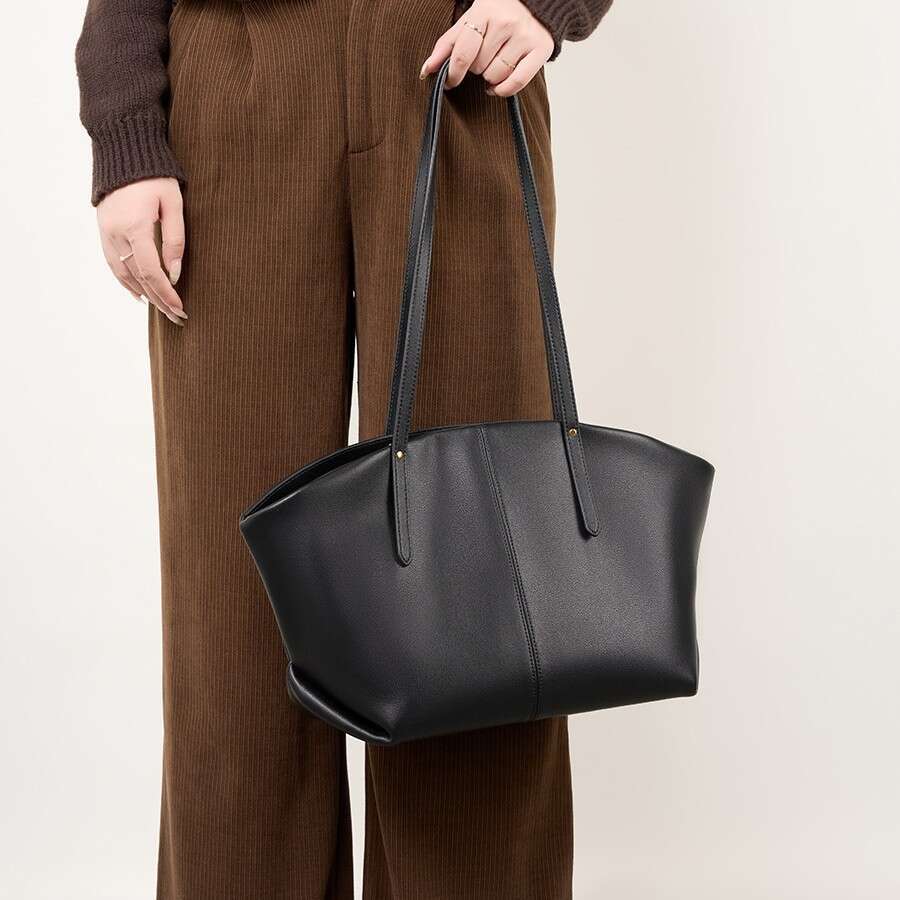 2026 New Genuine Leather Large Capacity Tote Bag, Workplace Commute Shoulder Underarm Bag, Fashion Leather Texture All-match Women Bag SENYY