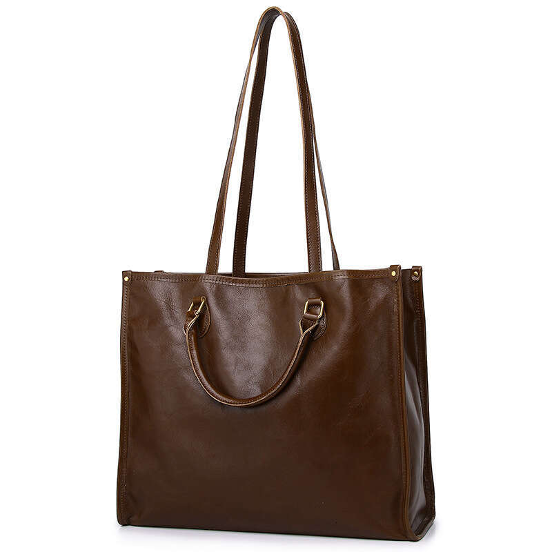 Bestselling Business Men's Briefcase, First-Layer Cowhide Large-Capacity Laptop Bag, Office Commute Handbag, Dual-Use Business & Casual Men'