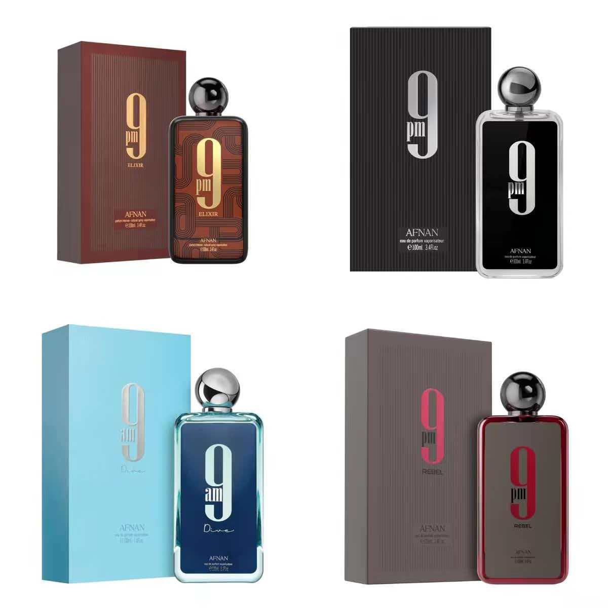 Afnan 9 PM rebel unisex Men's cologne perfume 100ml - USA UK Stock 3-5 Day Free Shipping USPS Middle East perfume