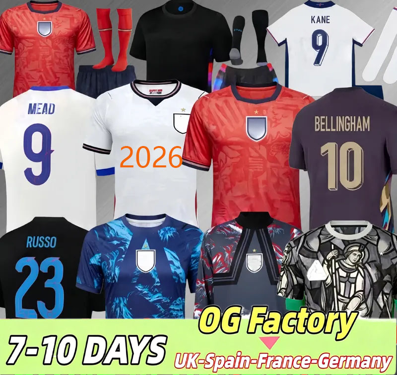 2026 World cup BELLINGHAM KANE soccer jerseys RICE PALMER RASHFORD eNGLanDS football shirts SANCHO GREALISH MOUNT FODEN SAKA 2025 26 Men kids kit S-4XL