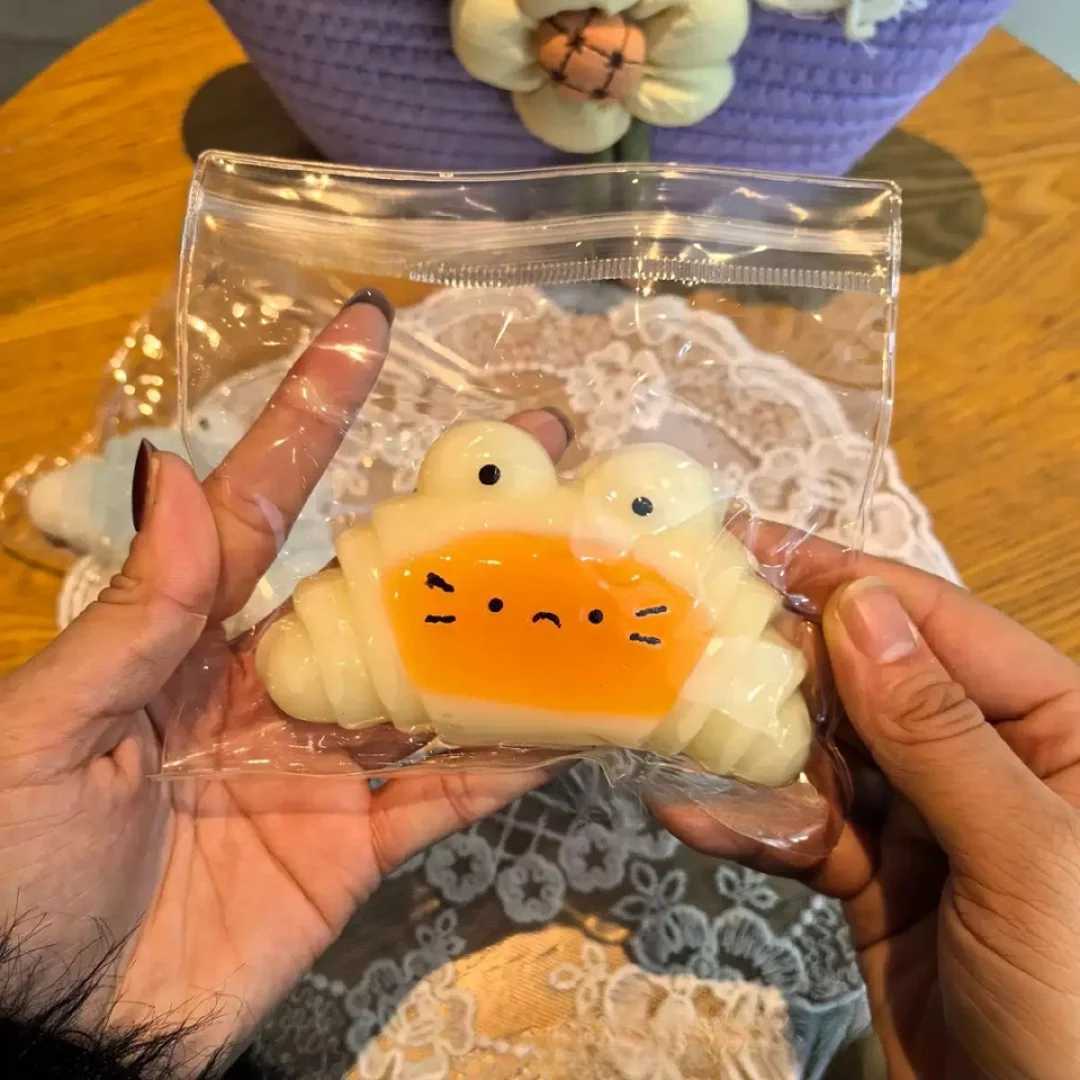 Cute Croissant Squishy Toy Food Grade Silicone Stress Relief Sensory Fidget Toy for Adults Kids Decompression Toy H260324