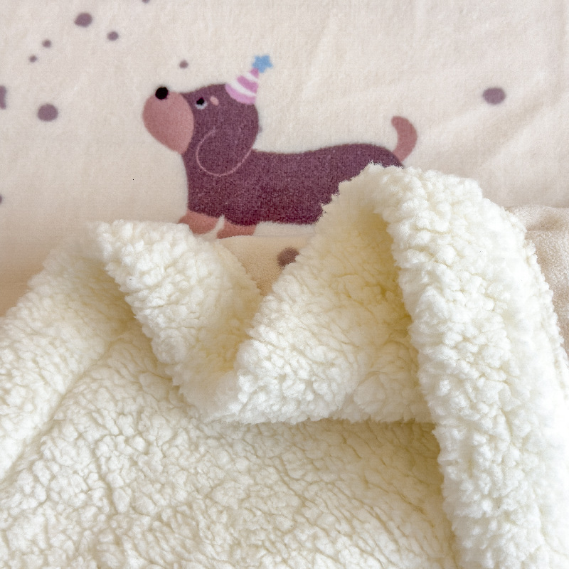 Thickened winter lamb wool milk office nap blanket, coral fleece shawl, small quilt, sofa blanket