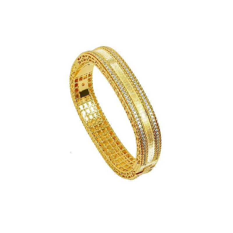 Luxury 24K 9999 Pure Gold Light Luxury Diamond-encrusted Square Simple Buckle H260323 - view 5