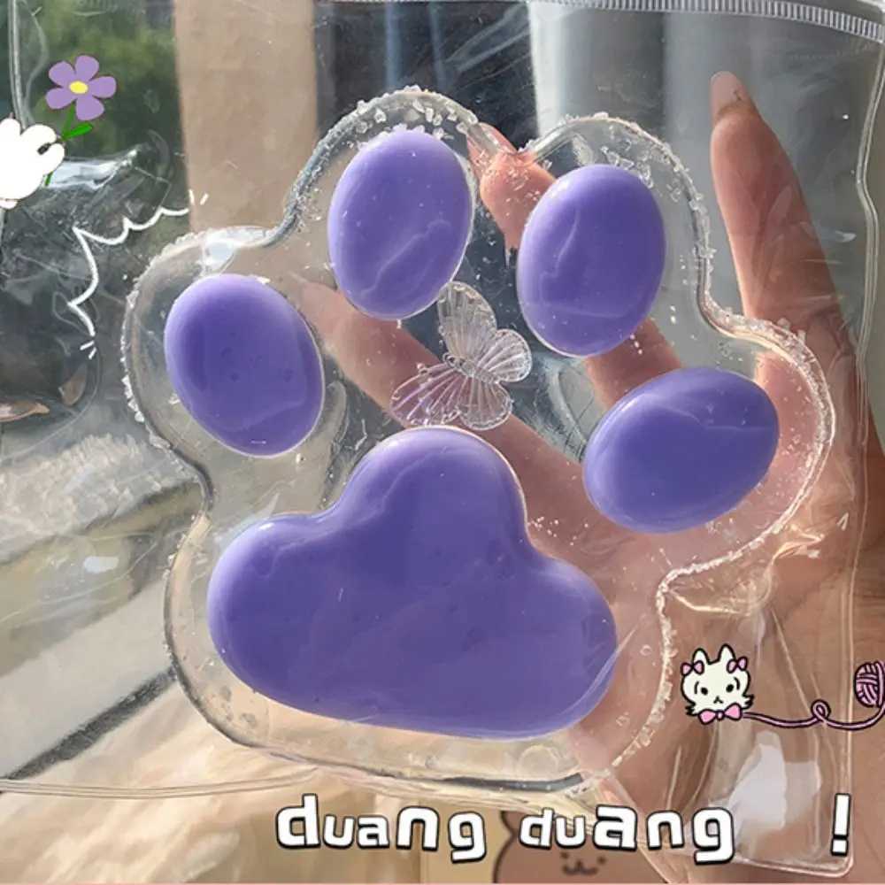 Novelty Super Large Cat Paw Squeeze Kneading Silicone Cartoon Fidget Colorful Soft Cat Paw Pinch Practical Jokes H260324