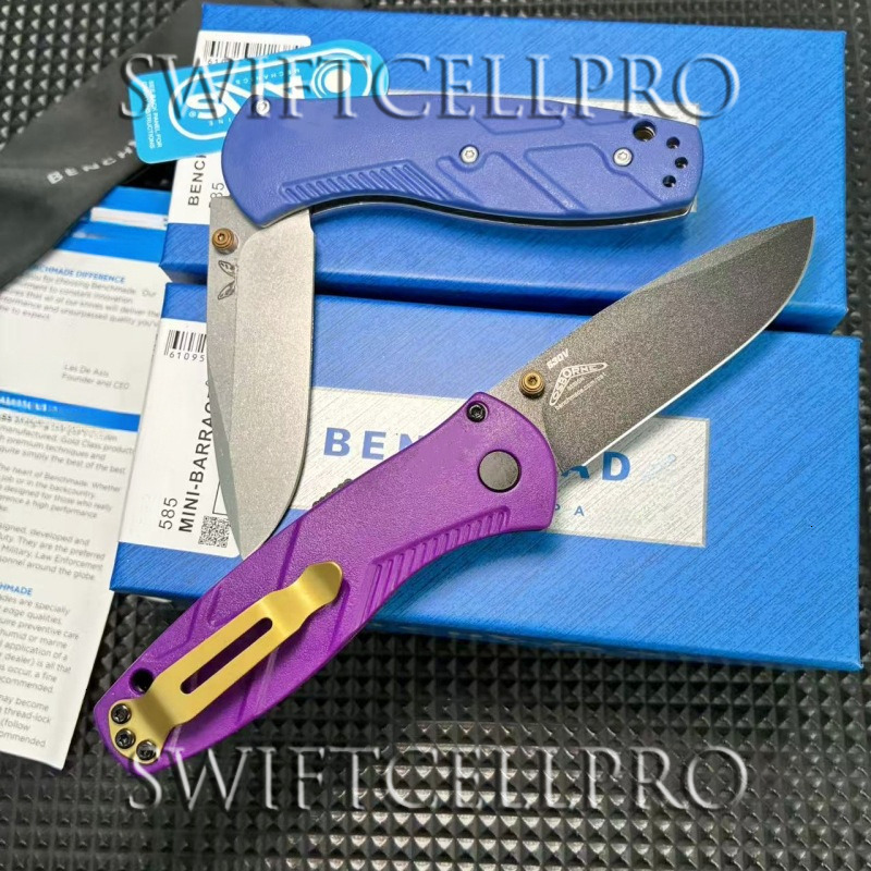 BM 585 Portable Folding Knife S30V Steel Blade Nylon Fiber Handle Outdoor Camping Survival EDC Utility Tool Window Breaker Gift