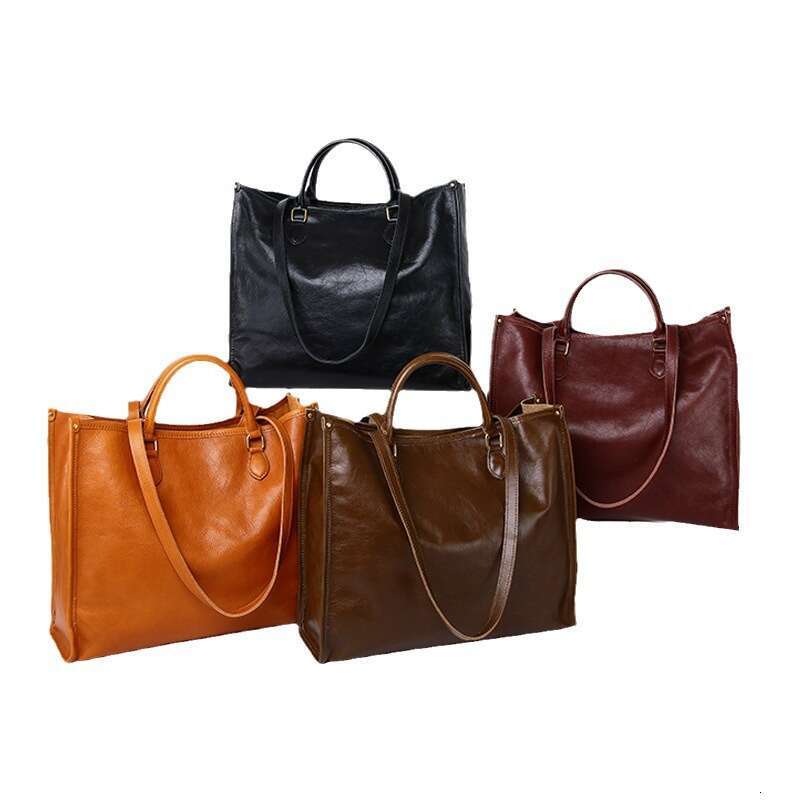 Bestselling Business Men's Briefcase, First-Layer Cowhide Large-Capacity Laptop Bag, Office Commute Handbag, Dual-Use Business & Casual Men'