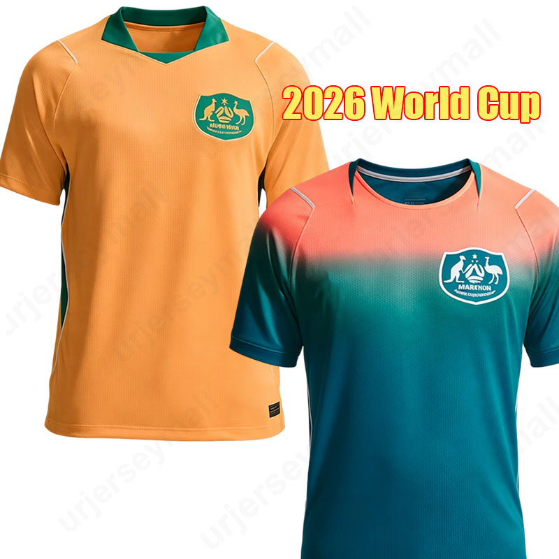2026 Australia Soccer jerseys Authentic 26 27 World Cup RYAN MILLER ROWLES BOYLE METCALFE Home away Jersey IRANKUNDA McGREE national Football Shirts Men Kids Kit