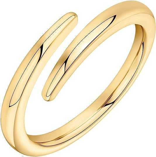 2026 New Model Open Style 18K Pure Gold Electroplated Ring - High-end and Unique Design HandwearT250908