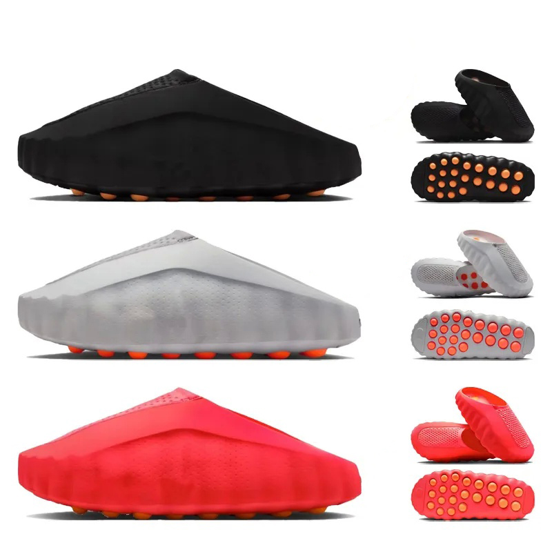 Designer Men Mind 001 Slides Women Pre-match Tech Comfortable Slippers Bone Solar Red Black Chrome Light Smoke Grey Mind001 Pregame