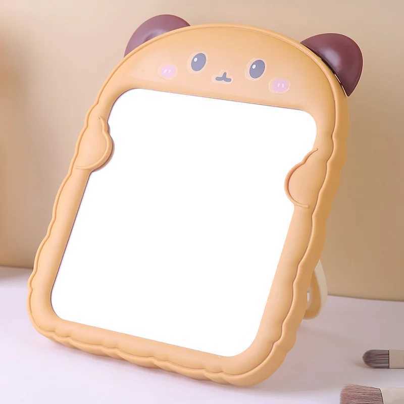 Cat Ear Mirror Makeup Mirror Folding Plastic Cute Single-sided Mirror Student Dormitory Makeup Mirror Desktop Mirror H260324