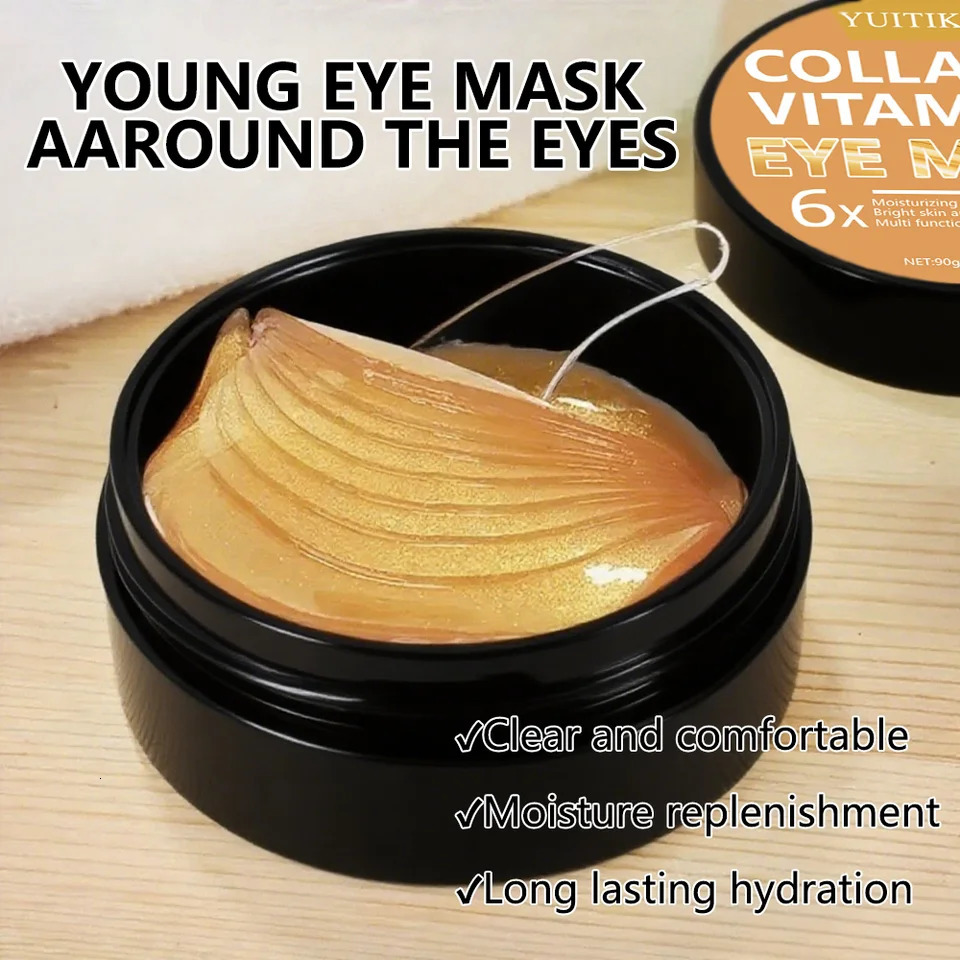 YUITIKUE Collagen Eye Mask 6x with Extra Serum - Skin-Friendly Fast Absorbing Deep Hydrating Care 90g Jar 260318