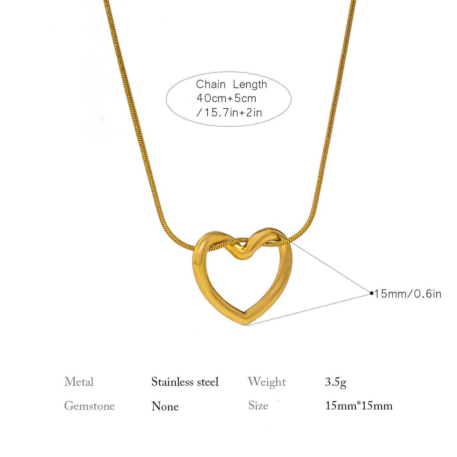 Dainty Gold Color Heat Pendant Collar Necklace Stainless Steel Exquisite Fashion Jewelry Best Gift for Her 2024 H260324 - view 7